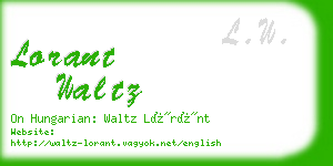 lorant waltz business card